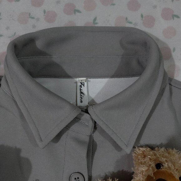 13De Marzo Grey Long-Sleeved Shirt - Picture 2 of 8